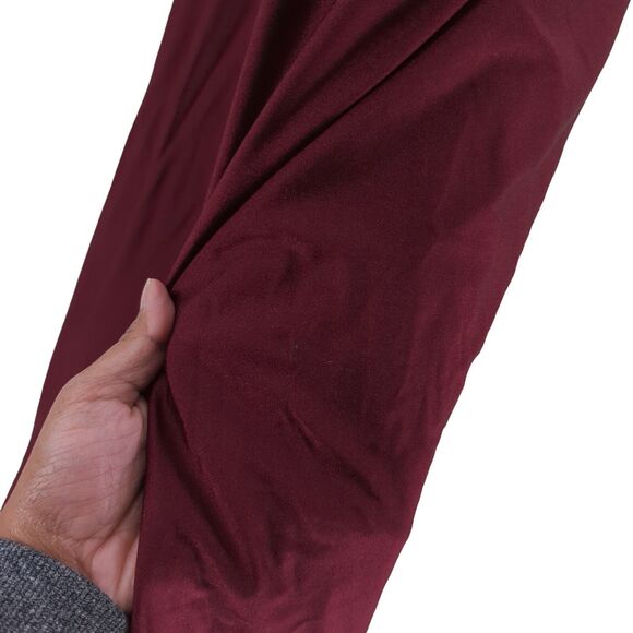 La Femme Women 10 Gown Dress Dark Berry Red 29710 Jersey Square Neck Slit Ruched - Picture 9 of 11